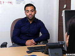 Kitty Caprice Works Her Mouth And Pussy On Boss’s Cock To Keep The Job