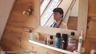 Teacher And Director Of School Slapping A Schoolgirl