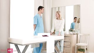 Slim4K: Slim Blonde Creampied After Awesome Sex With Skilled Masseur On PornHD