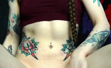 Small Tit Nubile In Stockings Masturbates