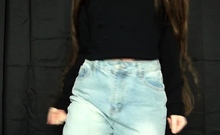 Small Tit Nubile In Stockings Masturbates