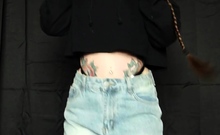 Small Tit Nubile In Stockings Masturbates