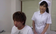 Japanese Nurse Getting Her Pussy Eaten