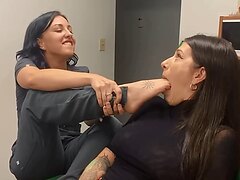 Lesbian Foot Gag