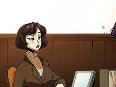 Uncensored Porn Cartoon With Buxom Bombshell Barista