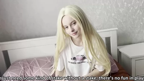 My Sexy Blonde Stepsister Lost A Cardgame To Me And Now Has To Offer Me Her Pussy